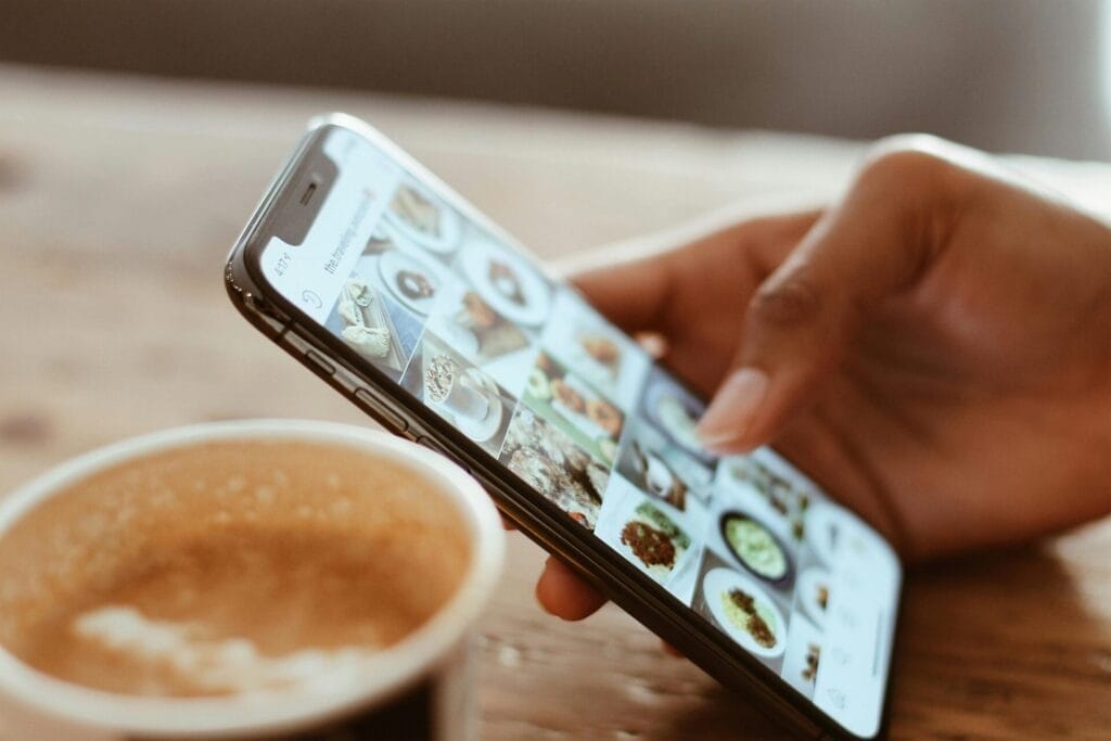 browsing instagram over coffee, social media agency singapore