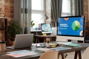 singapore ad agency, laptop and monitor
